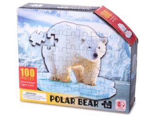 Obrázek z Puzzle lední medvěd 48x42cm 100 dílků 